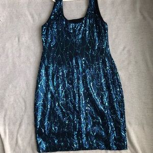 Blue sparkly dress